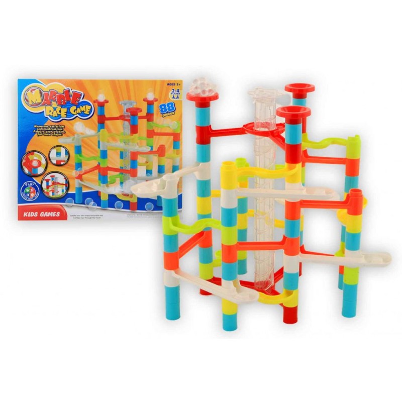 Circuit à billes pour enfants - FDIT - 112 pièces - Plastique - Coloré -  Mixte