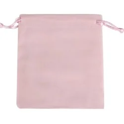 Sac à billes en velours rose 12x15cm