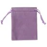 Sac à billes en velours mauve 12x15cm