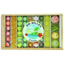 Coffret 60 billes exotic